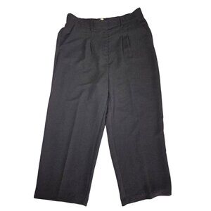 Autres Filles Anthropologie Black Pleated Wide Leg Dress Pants High Rise L